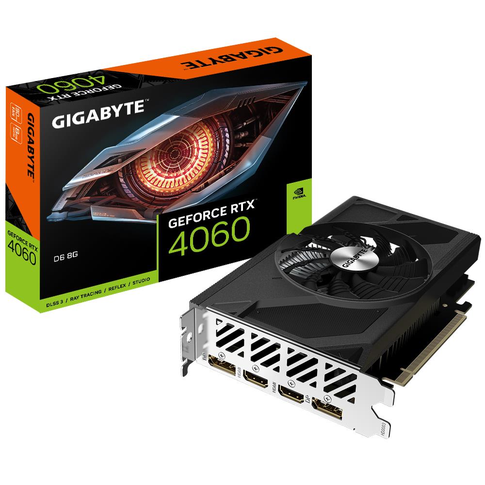 Graphics Card | GIGABYTE | NVIDIA GeForce RTX 4060 | 8 GB | GDDR6 | 128 bit | PCIE 4.0 16x | Dual Slot Fansink | 2xHDMI | 2xDisplayPort | GV-N4060D6-8GD