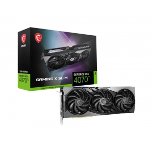Graphics Card | MSI | NVIDIA GeForce RTX 4070 Ti | 12 GB | GDDR6X | 192 bit | PCIE 4.0 16x | 1xHDMI | 3xDisplayPort | RTX4070TIGAMXSLIM12G