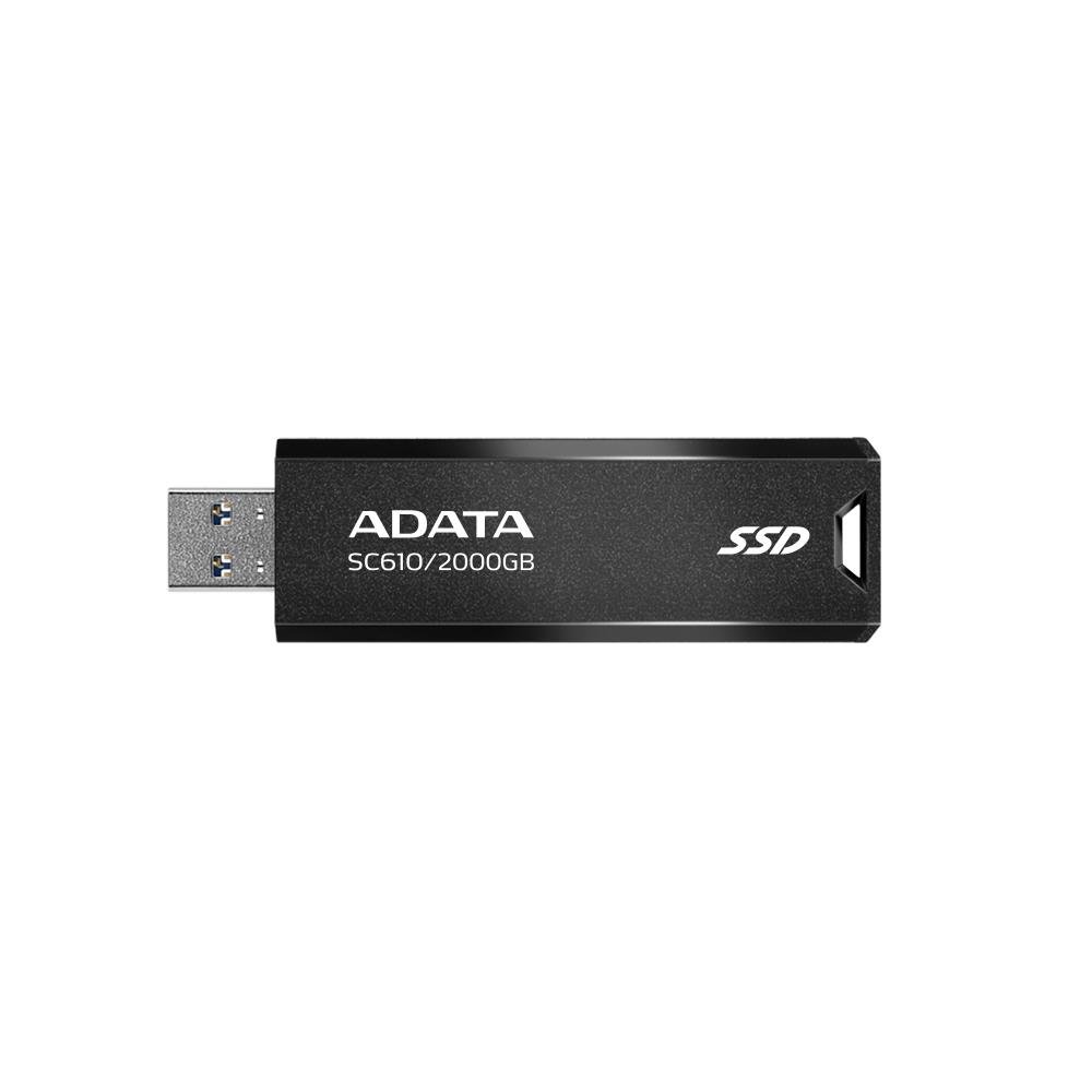 External SSD | ADATA | SC610 | 2TB | USB 3.2 | Write speed 500 MBytes/sec | Read speed 550 MBytes/sec | SC610-2000G-CBK/RD