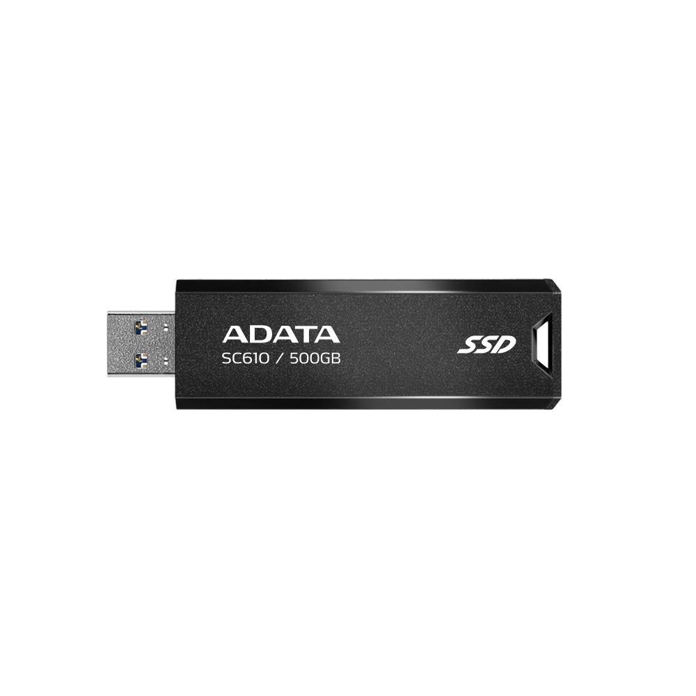 External SSD | ADATA | SC610 | 500GB | USB 3.2 | Write speed 500 MBytes/sec | Read speed 550 MBytes/sec | SC610-500G-CBK/RD