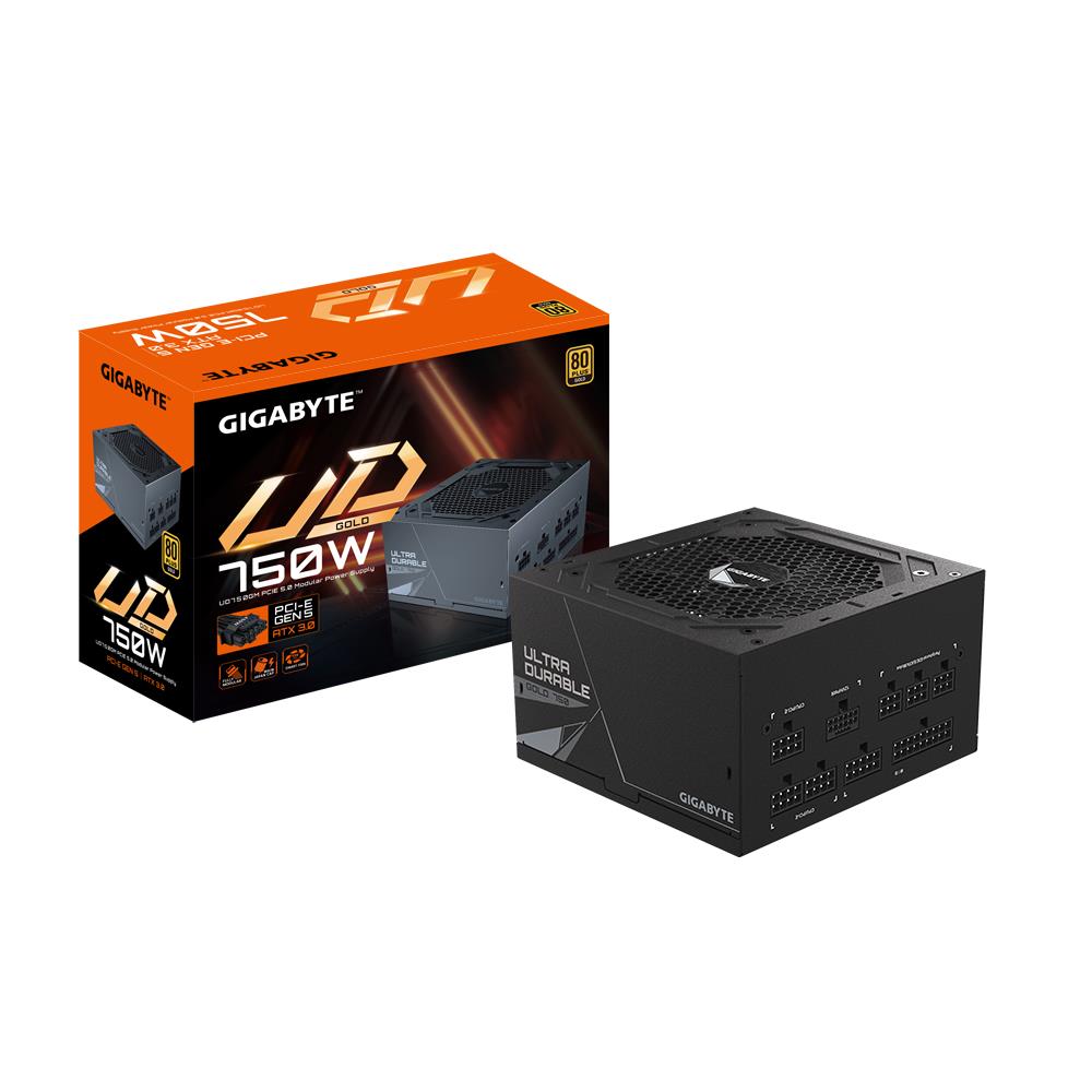 Power Supply | GIGABYTE | 750 Watts | Efficiency 80 PLUS GOLD | PFC Active | MTBF 100000 hours | GP-UD750GMPG5