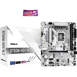 Mainboard | ASROCK | Intel B760 Express | LGA1700 | Micro-ATX | Memory DDR5 | Memory slots 2 | 2xPCI-Express 3.0 1x | 1xPCI-Express 4.0 16x | 1xM.2 | 1x15pin D-sub | 1xHDMI | 1xDisplayPort | 1xAV-In | 1xAV-out | 1xMicrophone | 2xUSB 2.0 | 3xUSB 3.2 | 1xUS