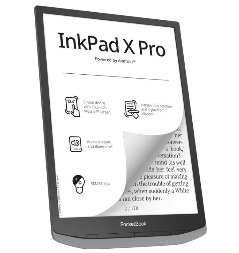 E-Reader | POCKETBOOK | InkPad X Pro | 10.3" | 1872x1404 | 1xUSB-C | Wireless LAN | Bluetooth | Grey | PB1040D-M-WW