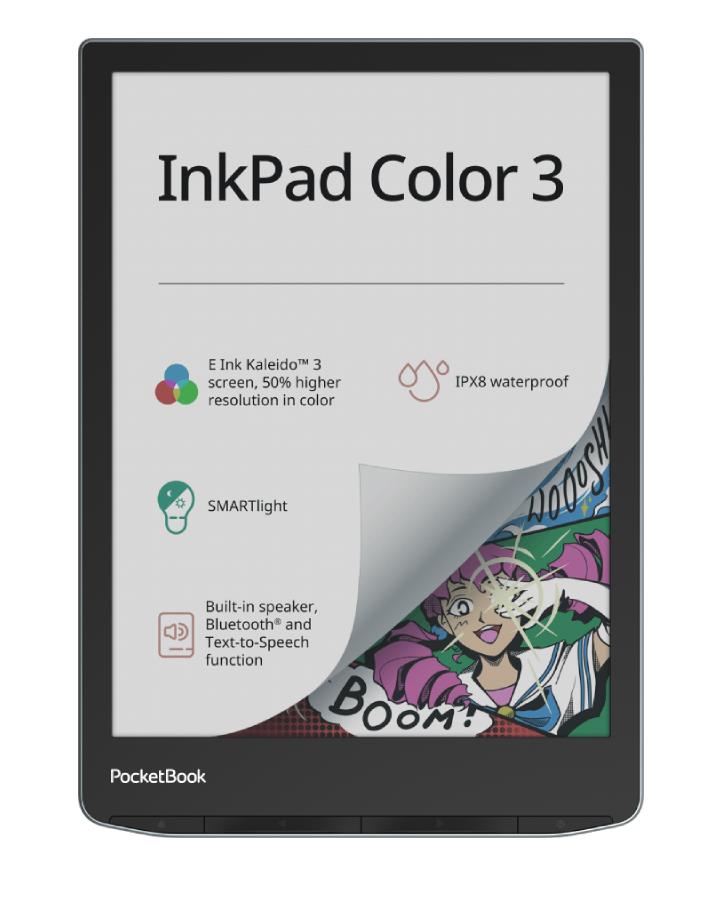 E-Reader | POCKETBOOK | InkPad Color 3 | 7.8" | 1872x1404 | 1xUSB-C | Wireless LAN | Bluetooth | PB743K3-1-WW