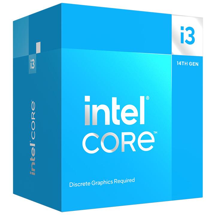 CPU | INTEL | Desktop | Core i3 | i3-14100F | Raptor Lake | 3500 MHz | Cores 4 | 12MB | Socket LGA1700 | 58 Watts | BOX | BX8071514100FSRMX2