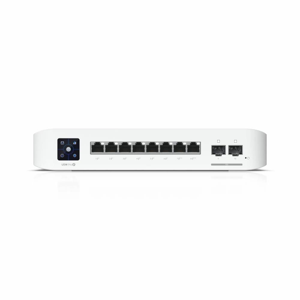 Switch | UBIQUITI | USW-PRO-8-POE | Type L3 | 2xSFP+ | 8xRJ45 | PoE+ ports 8 | 120 Watts | USW-PRO-8-POE