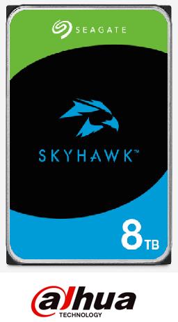 HDD | SEAGATE | SkyHawk | 8TB | SATA | 256 MB | 5400 rpm | Discs/Heads 4/8 | 3,5" | ST8000VX010