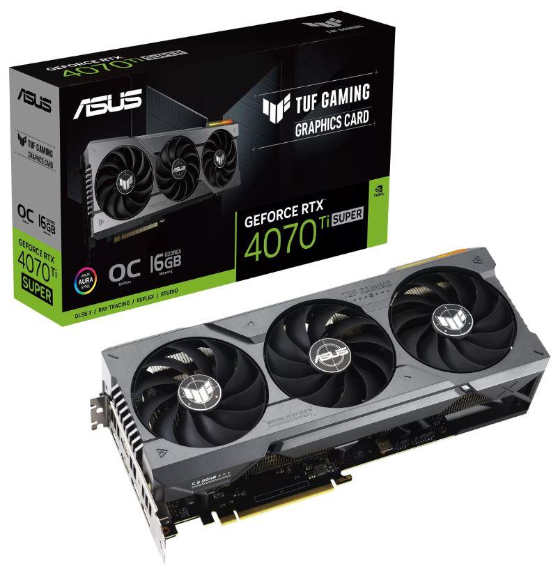 Graphics Card | ASUS | NVIDIA GeForce RTX 4070 Ti SUPER | 16 GB | GDDR6X | 256 bit | PCIE 4.0 16x | 2xHDMI | 3xDisplayPort | TUF-RTX4070TIS-O16G-GAM