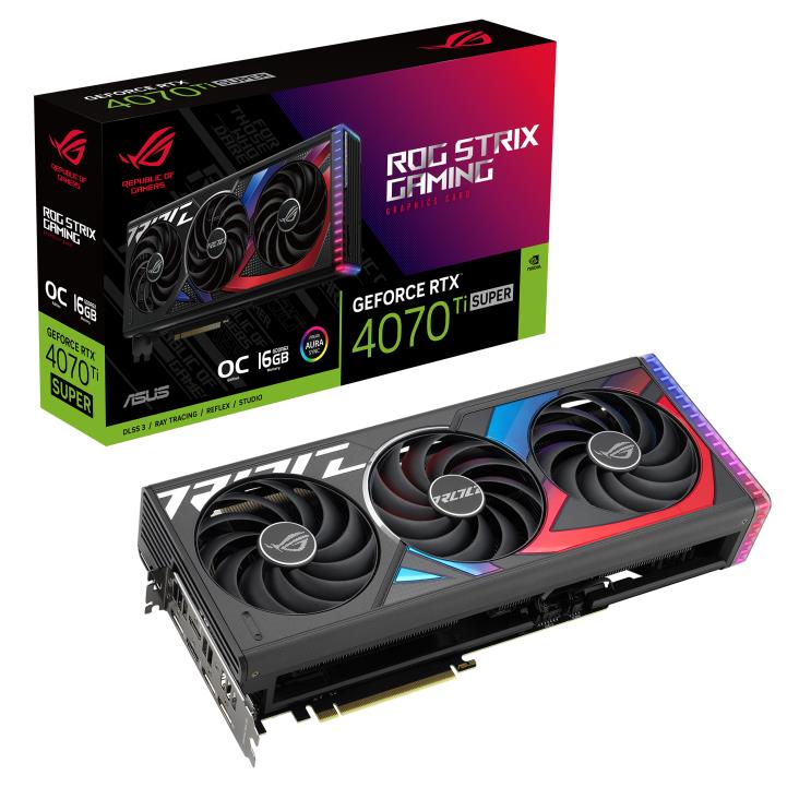 Graphics Card | ASUS | NVIDIA GeForce RTX 4070 Ti SUPER | 16 GB | GDDR6X | 256 bit | PCIE 4.0 16x | 2xHDMI | 3xDisplayPort | ROGSTRIXRTX4070TIS-O16GAM