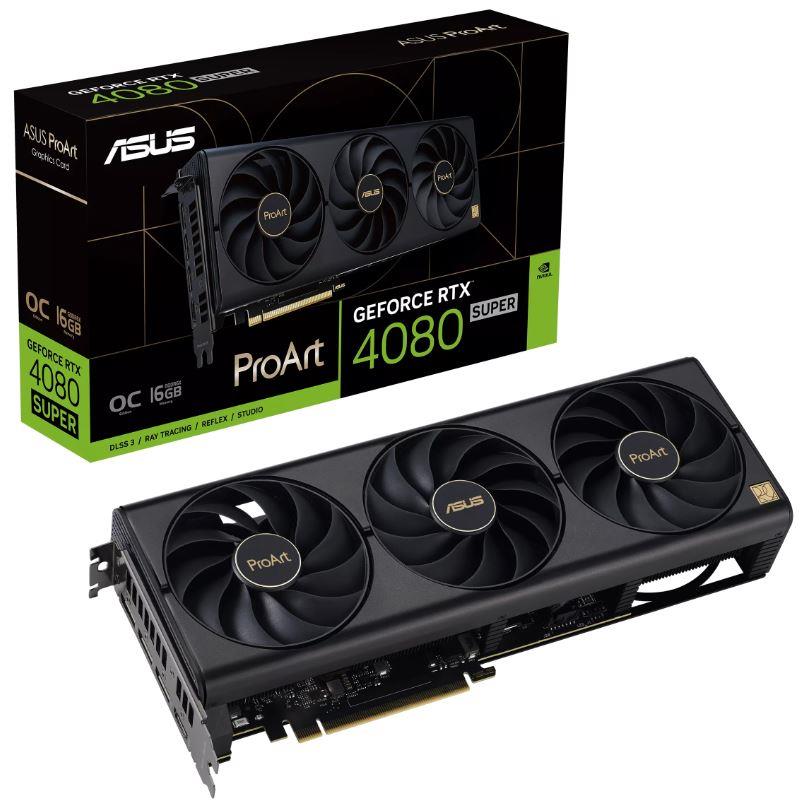 Graphics Card | ASUS | NVIDIA GeForce RTX 4080 SUPER | 16 GB | GDDR6X | 256 bit | PCIE 4.0 16x | 1xHDMI | 3xDisplayPort | PROART-RTX4080S-O16G