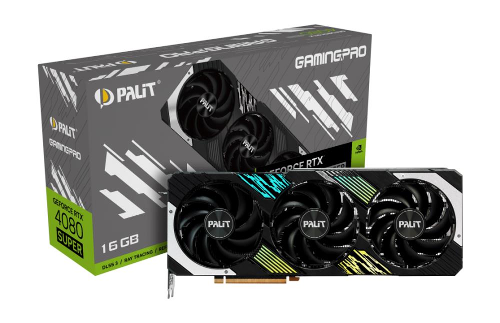 Graphics Card | PALIT | NVIDIA GeForce RTX 4080 SUPER | 16 GB | GDDR6X | 256 bit | PCIE 4.0 16x | GPU 2550 MHz | Triple slot Fansink | NED408S019T2-1032A