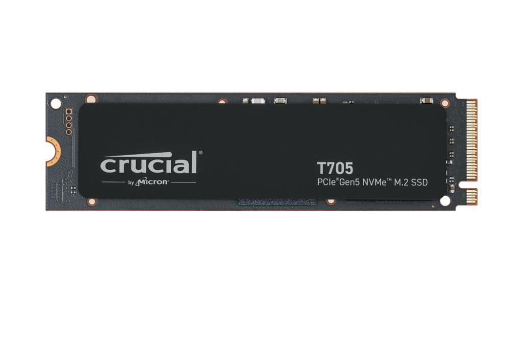 SSD | CRUCIAL | T705 | 1TB | M.2 | PCIe Gen5 | NVMe | Write speed 10200 MBytes/sec | Read speed 13600 MBytes/sec | TBW 600 TB | CT1000T705SSD3