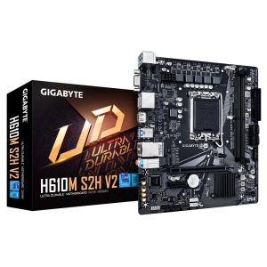 Mainboard | GIGABYTE | Intel H610 | LGA1700 | Micro-ATX | Memory DDR5 | Memory slots 2 | 1xPCI-Express 3.0 1x | 1xPCI-Express 4.0 16x | 1xM.2 | 1x15pin D-sub | 1xHDMI | 2xDisplayPort | 4xUSB 2.0 | 2xUSB 3.2 | 1xPS/2 | 1xRJ45 | 3xAudio port | H610MS2HV21.0