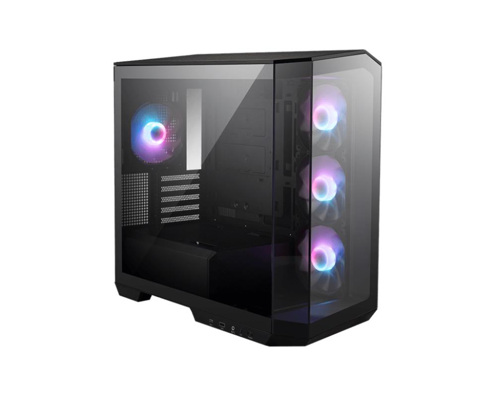 Case | MSI | MidiTower | Case product features Transparent panel | Not included | MicroATX | Colour Black | MAGPANOM100RPZ