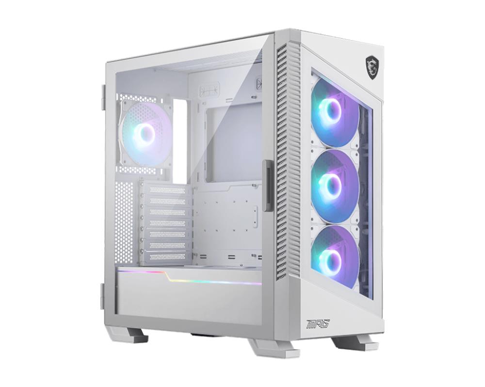 Case | MSI | MPG VELOX 100R WHITE | MidiTower | Case product features Transparent panel | Not included | Colour White | MPGVELOX100RWHITE