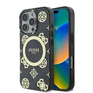 Guess IML Peony On 4G Background MagSafe Back Case for Apple iPhone 16 Pro Max