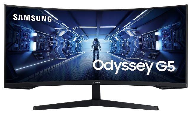 LCD Monitor | SAMSUNG | Odyssey G5 | 34" | Gaming/Curved/21 : 9 | Panel VA | 3440x1440 | 21:9 | 1 ms | Tilt | Colour Black | LC34G55TWWPXEN