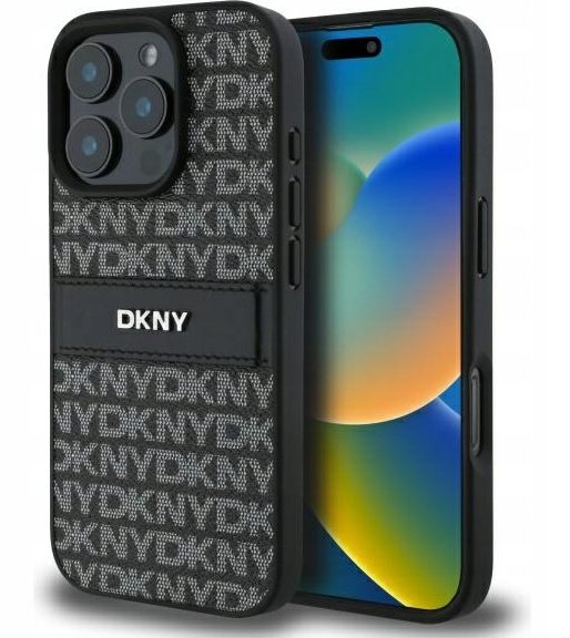 DKNY Texture Pattern Tonal Stripe Back Case for Apple iPhone 16 Pro Max