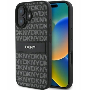 DKNY Texture Pattern Tonal Stripe Back Case for Apple iPhone 16