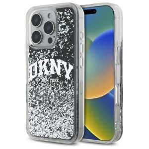 DKNY Liquid Glitter Arch Logo Защитный Чехол для Apple iPhone 16 Pro