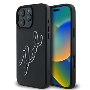 Karl Lagerfeld 3D Rubber Bicolor Signature Защитный Чехол для Apple iPhone 16 Pro