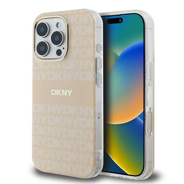 DKNY Repeat Texture Pattern With Stripe Защитный Чехол для Apple iPhone 16 Pro Max