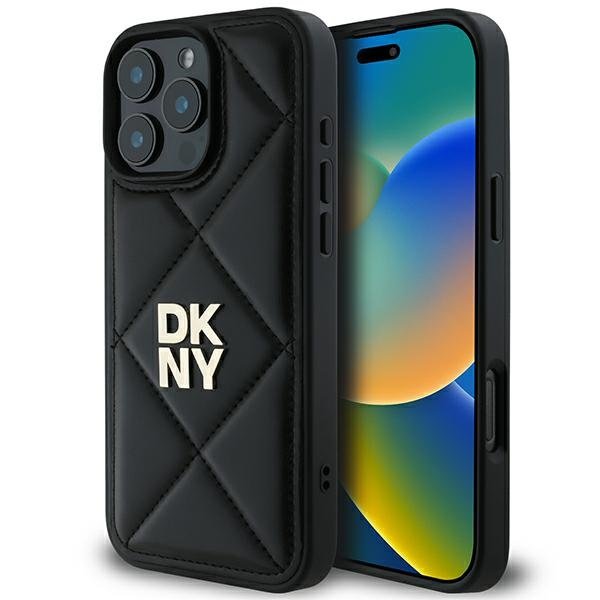 DKNY Quilted Stack Logo Back Case for Apple iPhone 16 Pro