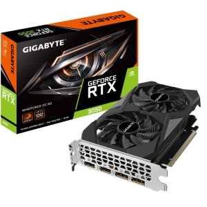 Graphics Card | GIGABYTE | NVIDIA GeForce RTX 3050 | 6 GB | GDDR6 | 96 bit | PCIE 4.0 16x | Memory 14000 MHz | GPU 1477 MHz | Dual Slot Fansink | 2xHDMI | 2xDisplayPort | GV-GV-N3050WF2OC-6GD_1.0