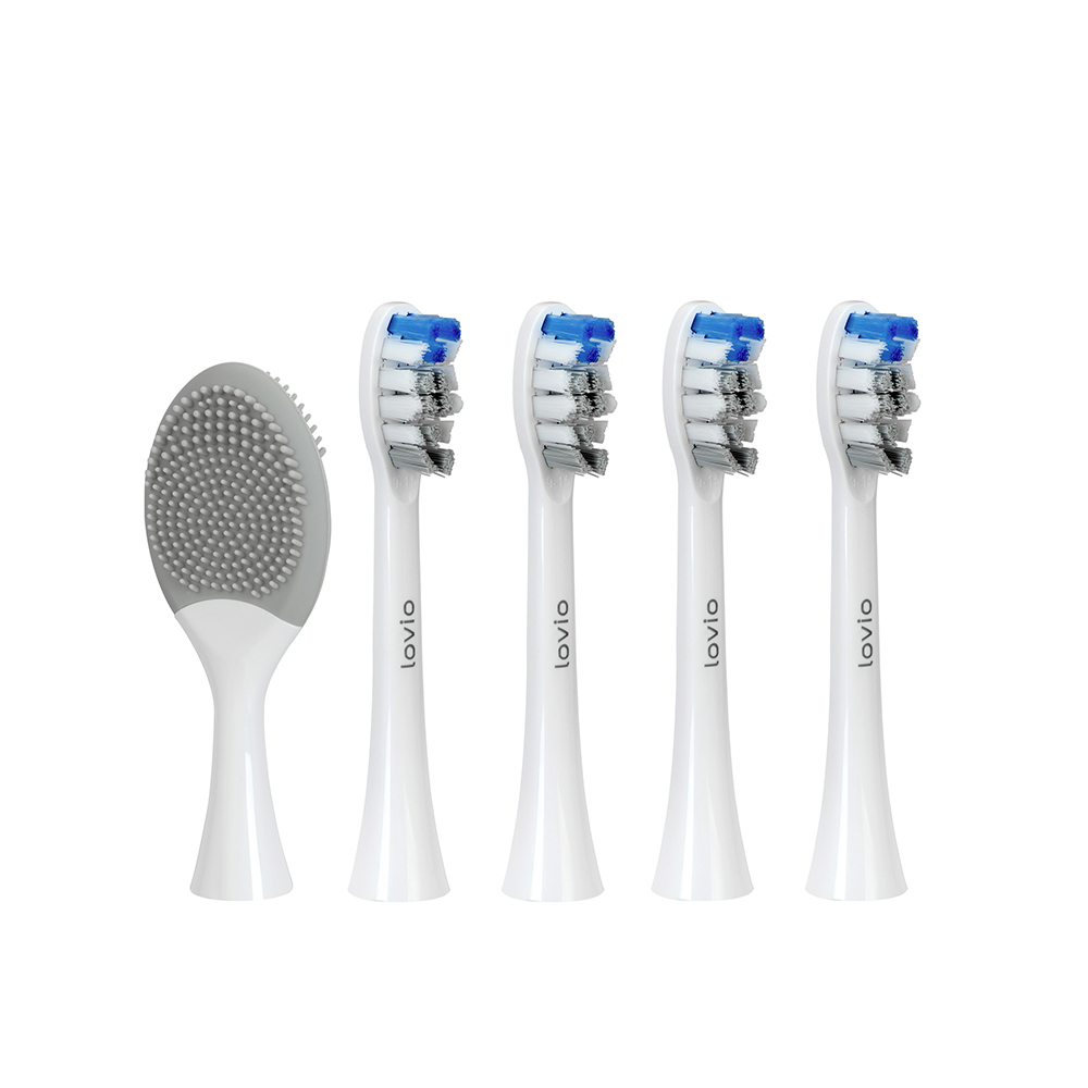 Lovio LVTB124WH-HM SonicProtect PRO Toothbrush Heads Medium White