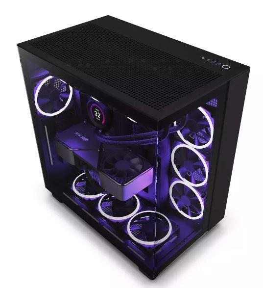 Case | NZXT | H9 FLOW | MidiTower | Case product features Transparent panel | Not included | ATX | MicroATX | MiniITX | Colour Black | CM-H91FB-01