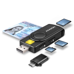 Axagon CRE-SMP2A Smart ID Reader + SD / microSD / SIM