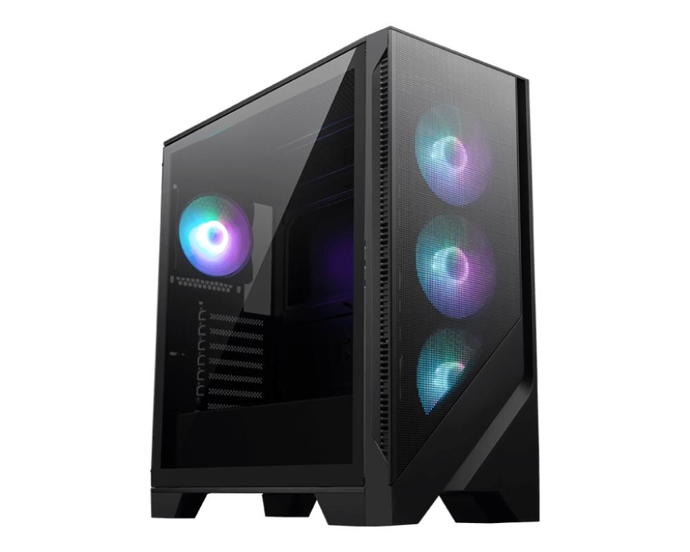 Case | MSI | MAG FORGE 321R AIRFLOW | MidiTower | Case product features Transparent panel | ATX | MicroATX | MiniITX | Colour Black | MAGFORGE321RAIRFLOW