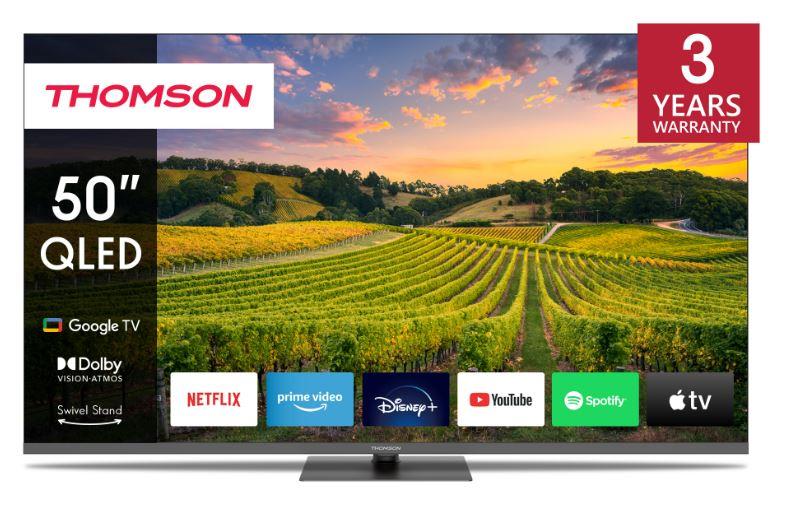 TV Set | THOMSON | 50" | 4K/Smart | QLED | 3840x2160 | Bluetooth | Google TV | 50QG5C14