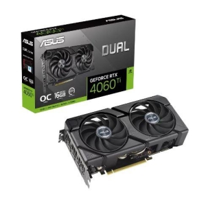 Graphics Card | ASUS | NVIDIA GeForce RTX 4060 Ti | 16 GB | GDDR6 | 128 bit | PCIE 4.0 16x | Dual Slot Fansink | 1xHDMI | 3xDisplayPort | DUAL-RTX4060TI-O16G-EVO