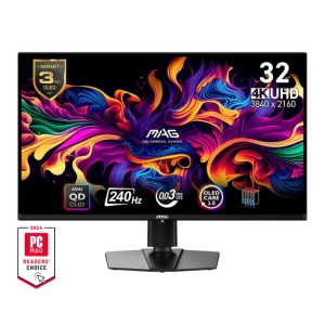 Monitor | MSI | MAG 321UPX QD-OLED | 32" | Gaming | Panel QD-OLED | 3840x2160 | 16:9 | 240Hz | Matte | 0.03 ms | Swivel | Pivot | Height adjustable | Tilt | Colour Black | MAG321UPXQD-OLED