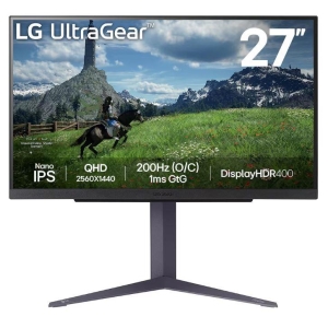 LCD Monitor | LG | 27" | Panel IPS | 2560x1440 | 16:9 | 180Hz | 1 ms | Pivot | Height adjustable | Tilt | Colour Black | 27GS85Q-B