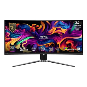 LCD Monitor | MSI | 34" | Curved/21 : 9 | Panel QD-OLED | 3440x1440 | 21:9 | 175Hz | Matte | 0.03 ms | Swivel | Height adjustable | Tilt | Colour Black | MAG341CQPQD-OLED