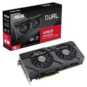 Graphics Card | ASUS | AMD Radeon RX 7900 GRE | 16 GB | GDDR6 | 256 bit | PCIE 4.0 16x | Two and Half Slot Fansink | 1xHDMI | 3xDisplayPort | DUAL-RX7900GRE-O16G