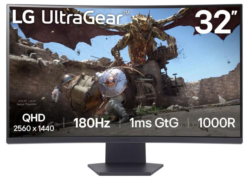 LCD Monitor | LG | 32GS60QC-B | 32" | Gaming/Curved | Panel VA | 2560x1440 | 16:9 | 180 Hz | Matte | 1 ms | Tilt | 32GS60QC-B