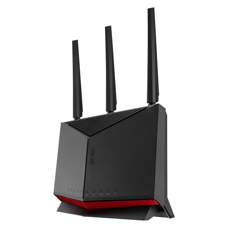 Wireless Router | ASUS | 6800 Mbps | Mesh | Wi-Fi 5 | Wi-Fi 6 | Wi-Fi 6e | Wi-Fi 7 | IEEE 802.11a | IEEE 802.11b | IEEE 802.11g | IEEE 802.11n | IEEE 802.11ac | IEEE 802.11ax | USB 2.0 | 3x2.5GbE | LAN \ WAN ports 2 | Number of antennas 4 | RT-BE86U