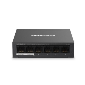 Switch | MERCUSYS | MS106LP | Desktop/pedestal | 6x10Base-T / 100Base-TX | PoE+ ports 4 | MS106LP