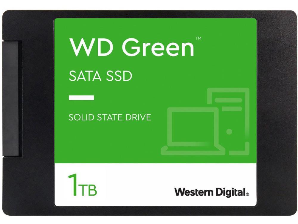 SSD | WESTERN DIGITAL | Green | 1TB | SATA 3.0 | SLC | Read speed 545 MBytes/sec | 2,5" | MTBF 1000000 hours | WDS100T3G0A