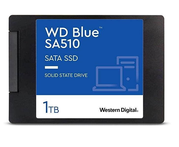 SSD | WESTERN DIGITAL | Blue SA510 | 1TB | SATA 3.0 | Write speed 510 MBytes/sec | Read speed 560 MBytes/sec | 2,5" | TBW 400 TB | MTBF 1750000 hours | WDS100T3B0A