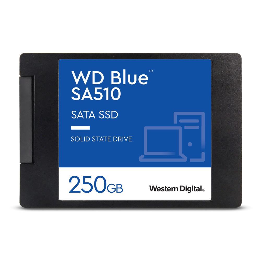 SSD | WESTERN DIGITAL | Blue SA510 | 250GB | SATA 3.0 | Write speed 440 MBytes/sec | Read speed 555 MBytes/sec | 2,5" | TBW 100 TB | MTBF 1750000 hours | WDS250G3B0A