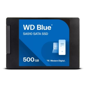 SSD | WESTERN DIGITAL | Blue SA510 | 500GB | SATA 3.0 | Write speed 510 MBytes/sec | Read speed 560 MBytes/sec | 2,5" | TBW 200 TB | MTBF 1750000 hours | WDS500G3B0A