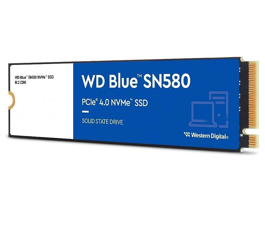 SSD | WESTERN DIGITAL | Blue SN580 | 2TB | M.2 | PCIe Gen4 | NVMe | TLC | Write speed 4150 MBytes/sec | Read speed 4150 MBytes/sec | 2.38mm | TBW 900 TB | MTBF 1500000 hours | WDS200T3B0E