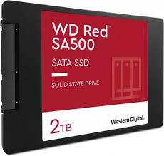 SSD | WESTERN DIGITAL | Red SA500 | 2TB | SATA 3.0 | Write speed 520 MBytes/sec | Read speed 560 MBytes/sec | 2,5" | TBW 500 TB | MTBF 1750000 hours | WDS200T2R0A