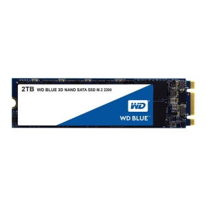 SSD | WESTERN DIGITAL | Blue | 2TB | M.2 | SATA 3.0 | TLC | Write speed 530 MBytes/sec | Read speed 560 MBytes/sec | 2.3mm | TBW 500 TB | MTBF 1750000 hours | WDS200T2B0B