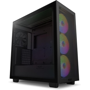 CASE MIDITOWER ATX W/O PSU/BLACK H7 FLOW RGB NZXT