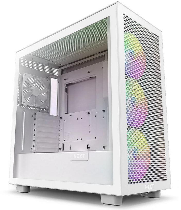 CASE MIDITOWER ATX W/O PSU/WHITE H7 FLOW RGB NZXT